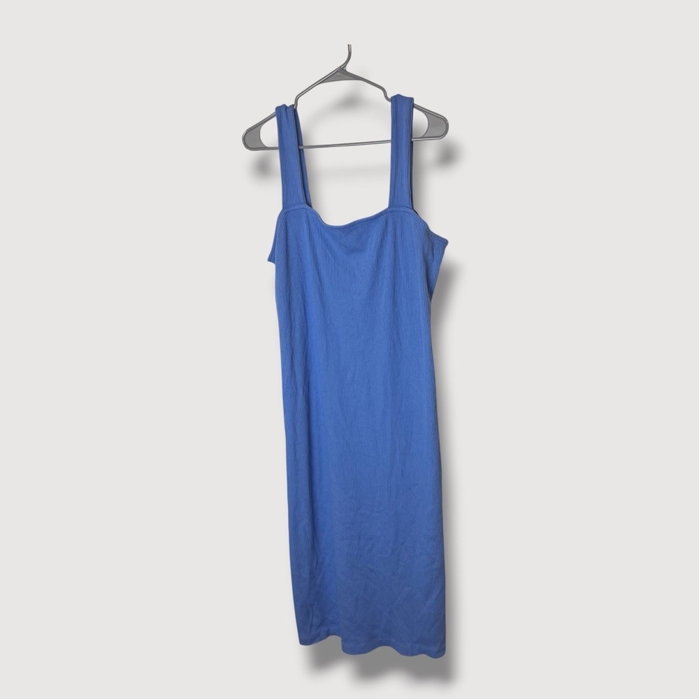 Old Navy Blue‎ Ribbed Knit Midi Tank Dress Size 2X